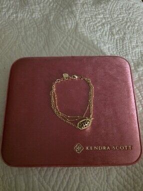 Kendra Scott Gold Multi‑Layer Filigree Bracelet